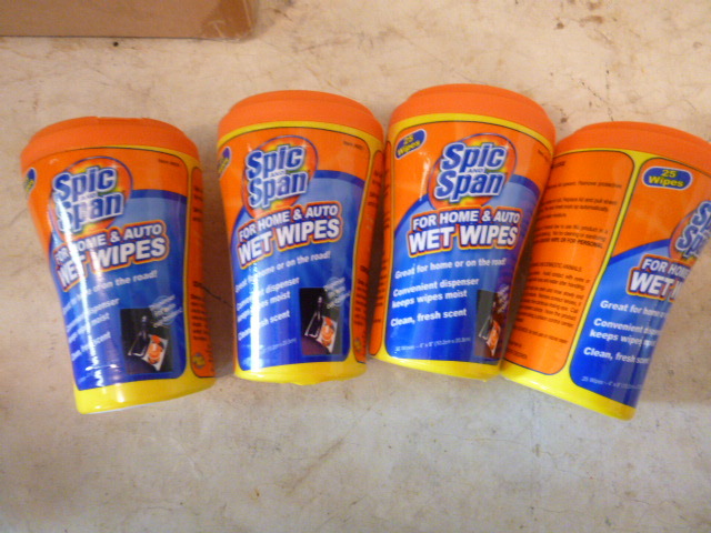 lot 139 image: 4 Tubs of Spic and Span Wet Wipes