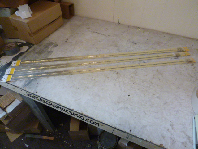 lot 143 image: 3 Metal Shop Continuous Hinges