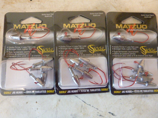 lot 159 image: 3 Packs of Matzuo Sickle Lead Jigs