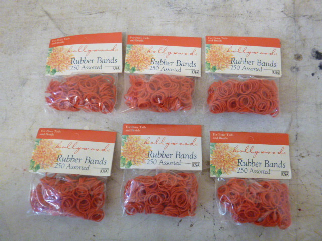 lot 180 image: 6 Packages of Hollywood Rubber Bands