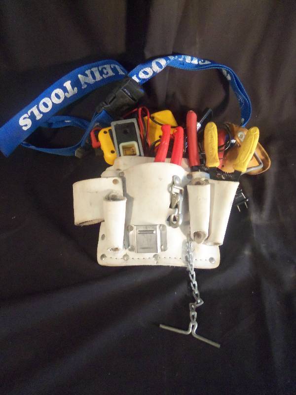 Leather Pouch and Electrical Tools