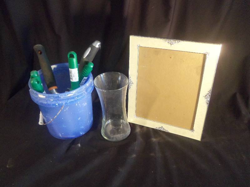Gardening Tools, Vase & Frame