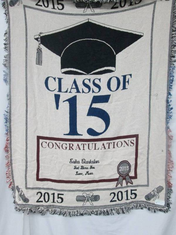 lot 85 image: Class of 2015 Personalized Graduation Throw