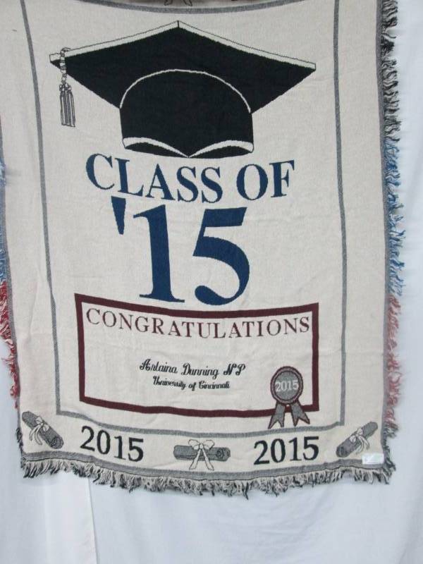 lot 86 image: Class of 2015 Personalized Graduation Throw