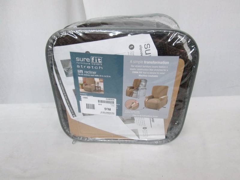 lot 97 image: Sure Fit Stretch Pinstripe Recliner Slipcover