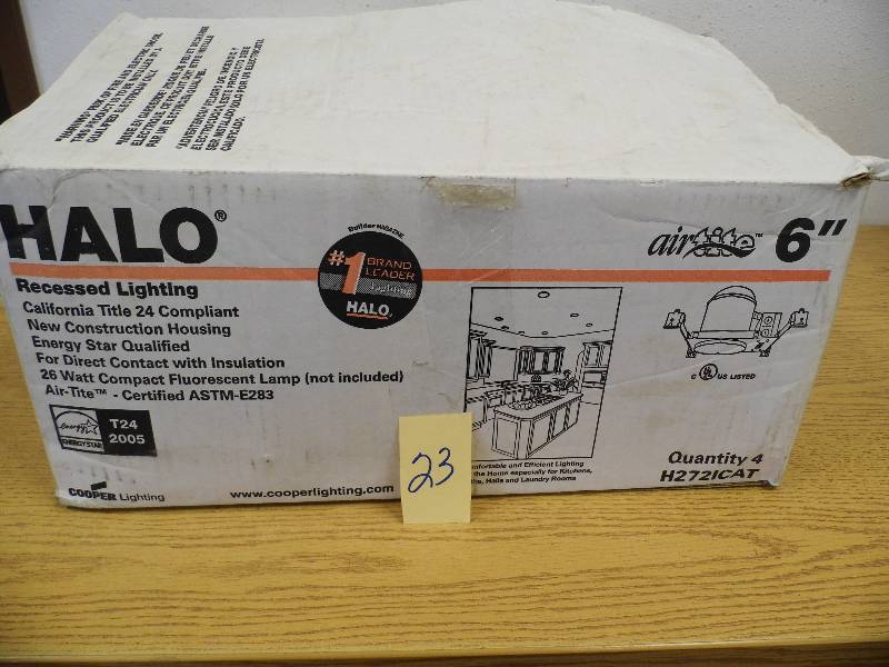 lot 23 image: New Halo Recessed Lights - Lot of 3