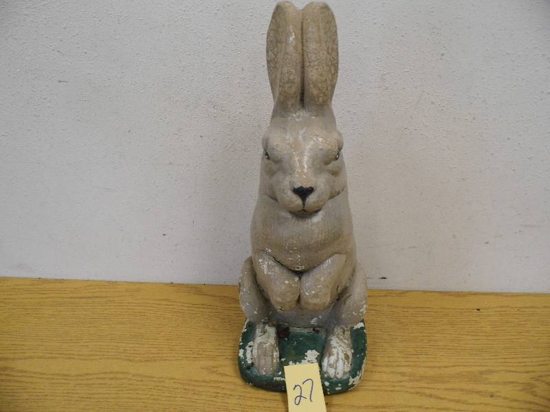 lot 27 image: Concrete Rabbit Statue