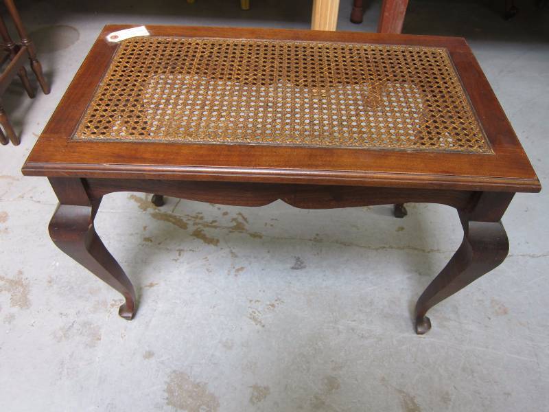 lot 30 image: Woven Cane Bench