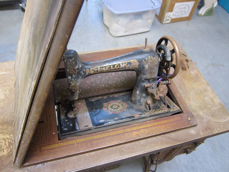 Vintage Elgin Sewing Machine M.A. Williams Vintage Furniture & More