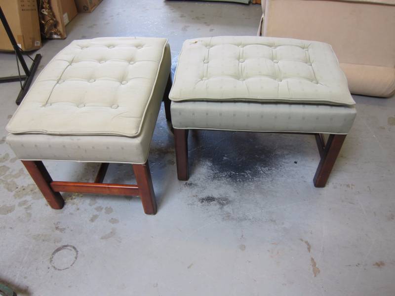 lot 44 image: Upholstered Foot Stools