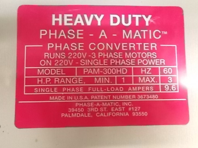lot 51 image: Phase-A-Matic Heavy Duty Model PAM-...