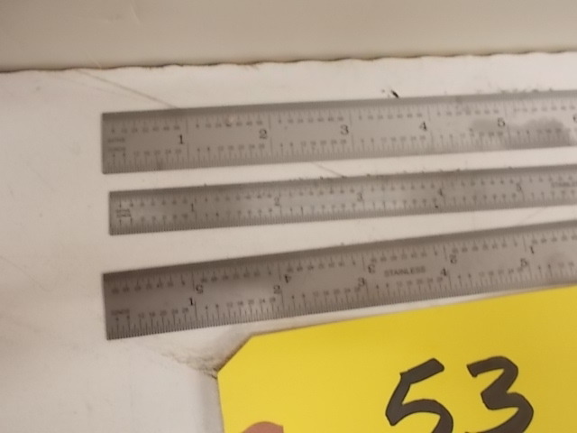 lot 53 image: (3) Steel Ruler Scales, New...