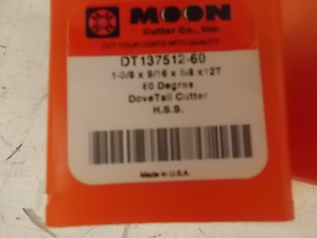 lot 60 image: Dovetail Cutter, 60 degree, 1 38 x...