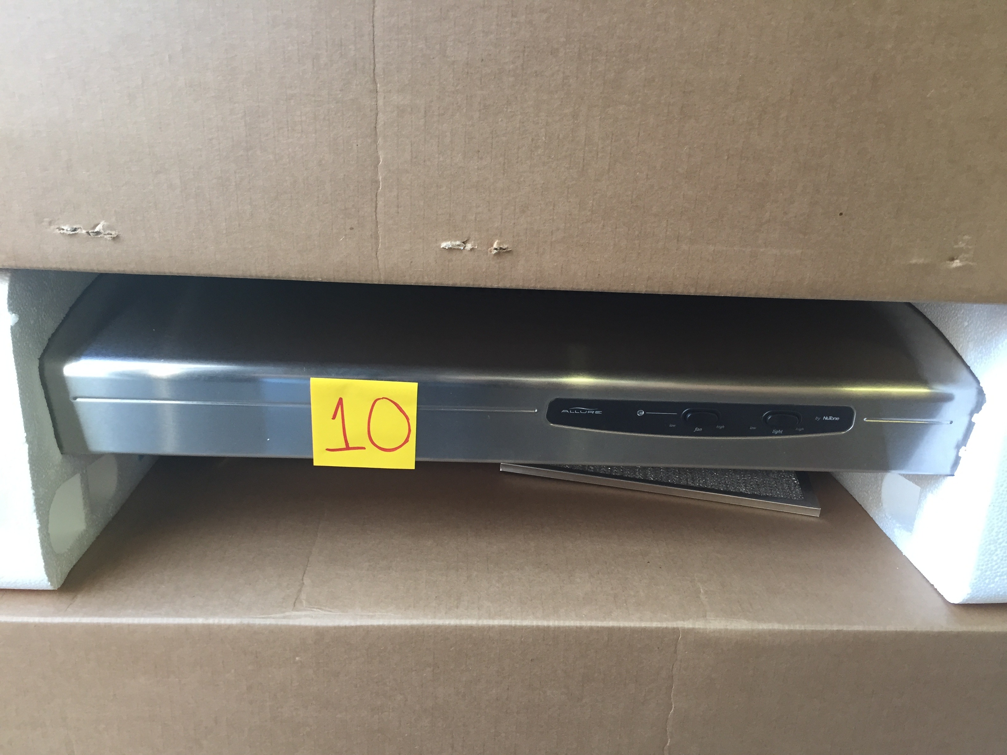lot 10 image: Nutone Allure I Series 30 in. Convertible Range Hood in Stainless Steel
