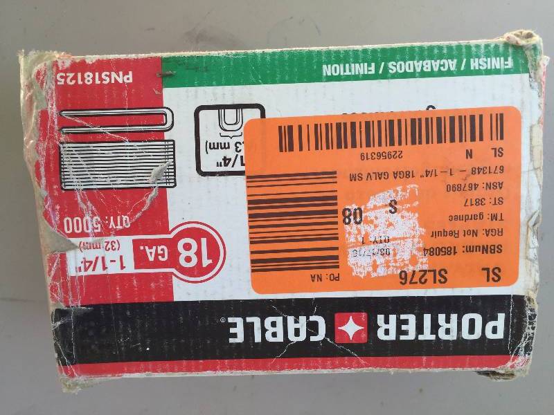 Porter Cable 18Ga - Staples