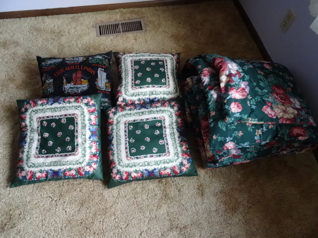 Pillows and comforter
