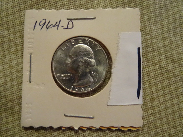 1964 D silver Quarter