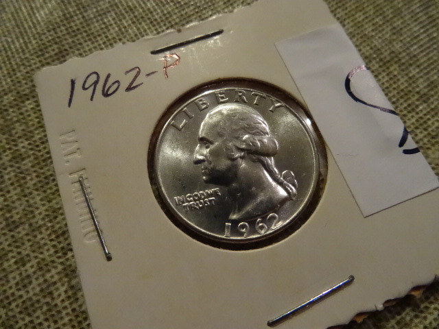 1962 P silver quarter