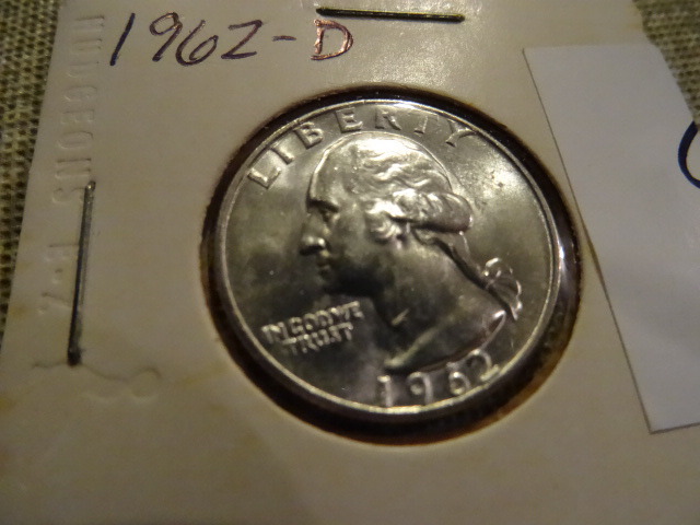 1962 D Silver quarter