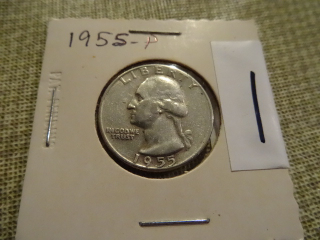 1955 P silver quarter