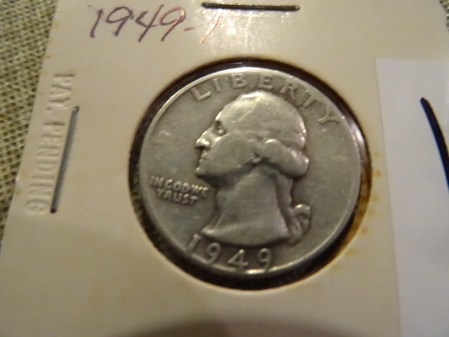 1949 P silver quarter