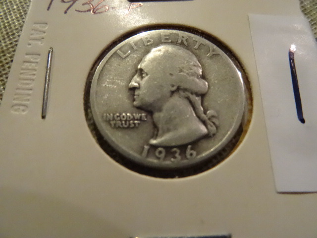 1936 P silver quarter