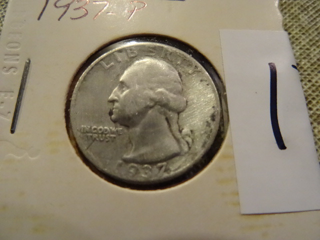 1937 P silver quarter