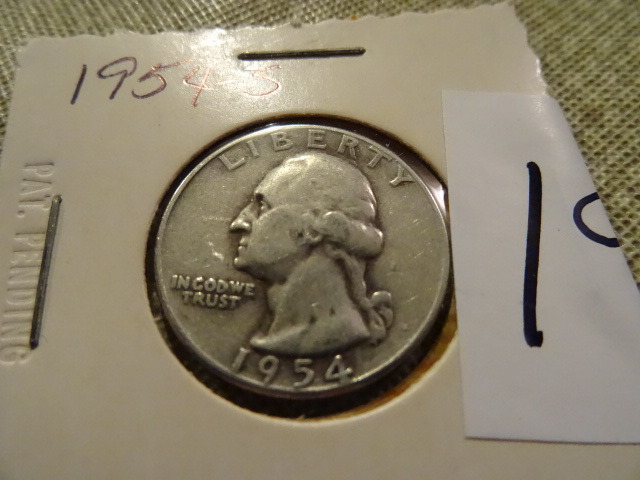1954 S Silver quarter