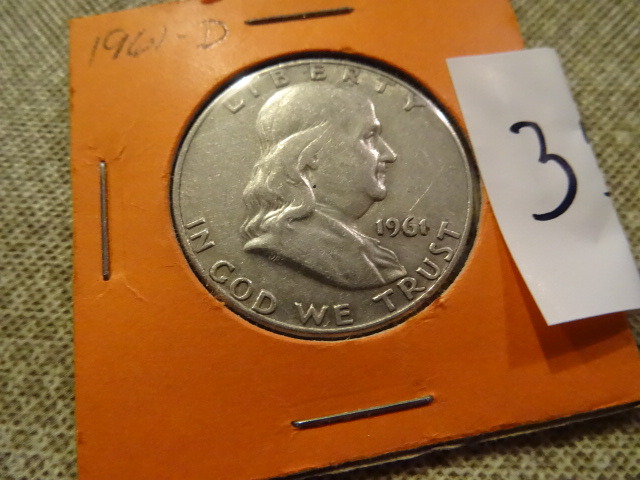1961 D Franklin half dollar