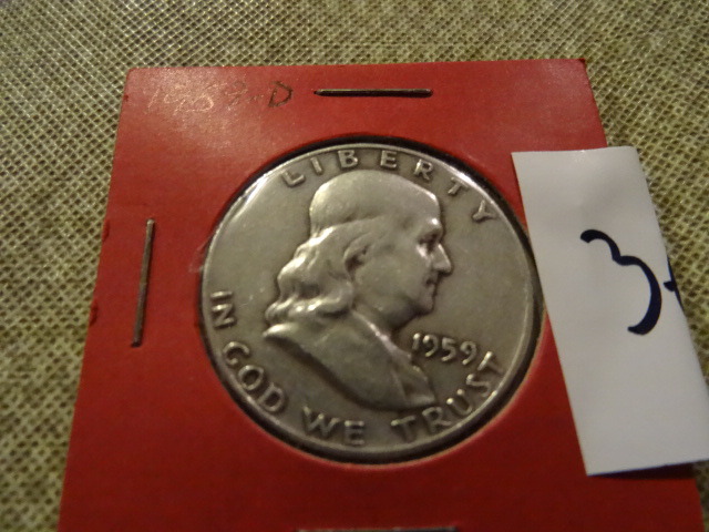 1959 D Franklin half dollar