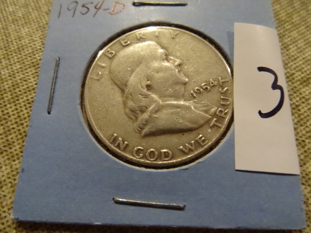 1954 D Franklin half dollar