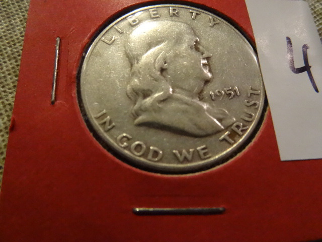 1951 S Franklin half dollar