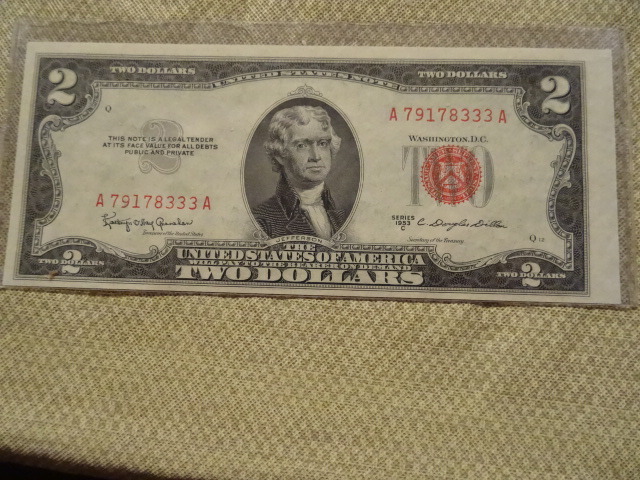 Two dollar silver certificate