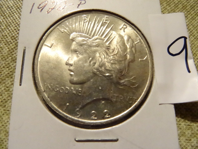 1922 P one dollar peace