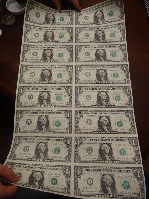 Uncirculated dollars