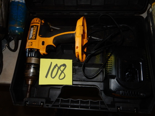 lot 108 image: DEWALT DC725 Half Inch Cordless Hammer Drill Driver