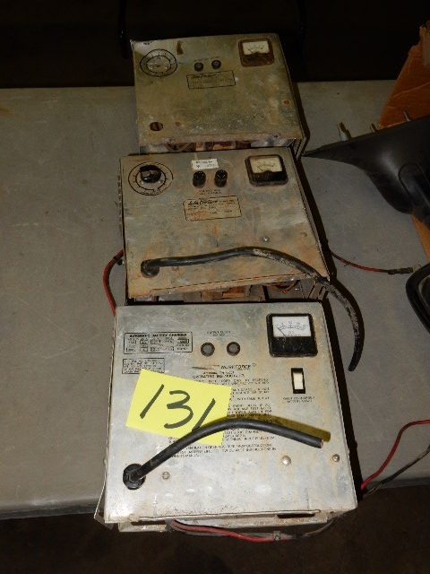 lot 131 image: Three Lester Electric 12 Volt Automatic Battery Chargers