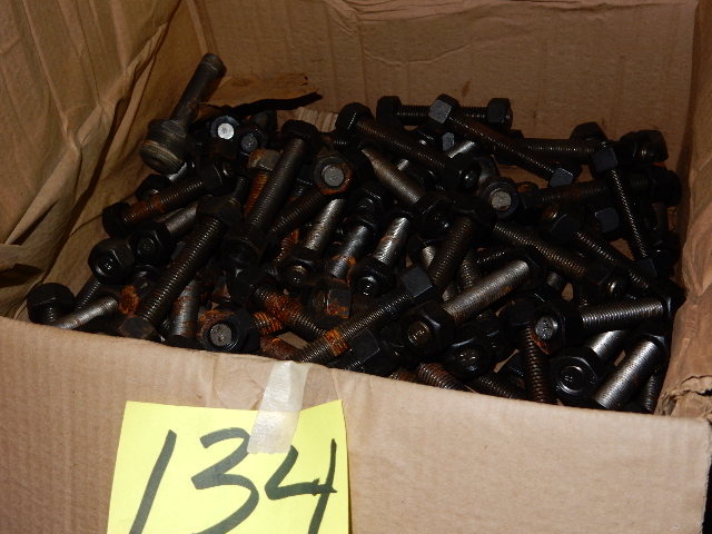 lot 134 image: Box of 4 and 5 X 12  Double End Threaded Bolts