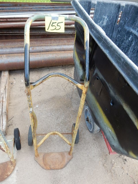 lot 155 image: 2 Wheel upright cart for torch tank