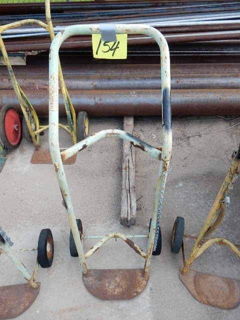 lot 154 image: 2 Wheel upright cart for torch tank