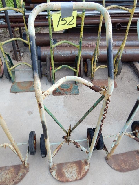 lot 152 image: 2 Wheel upright cart for torch tank