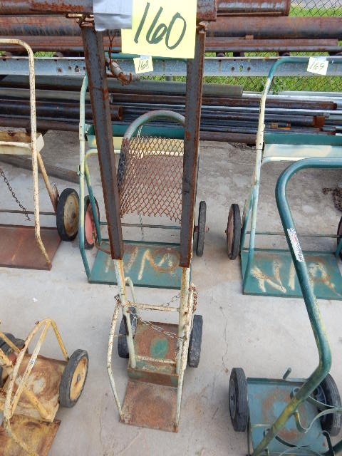 lot 160 image: 2 Wheel upright cart for torch tank