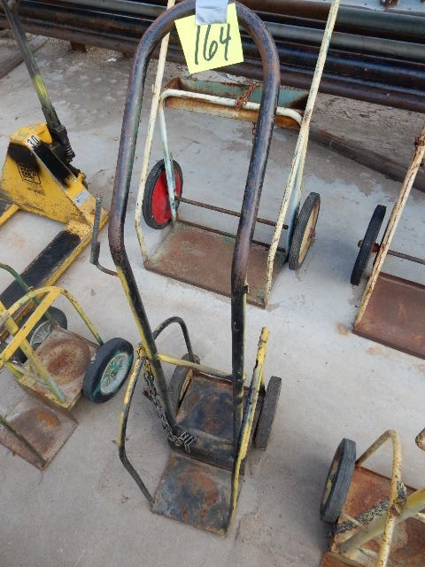 lot 164 image: 2 Wheel upright cart for torch tank