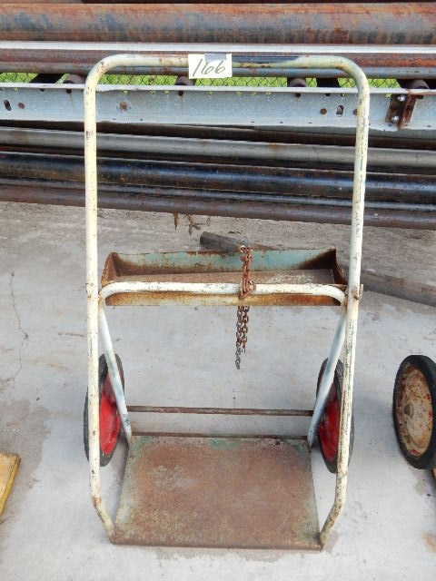 lot 166 image: Wide Stature upright Cart. Possibly for 2 tanks