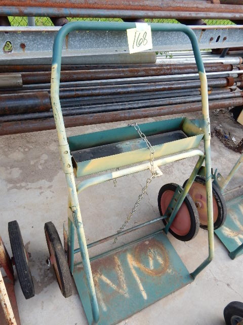 lot 168 image: Wide Stature upright Cart. Possibly for 2 tanks
