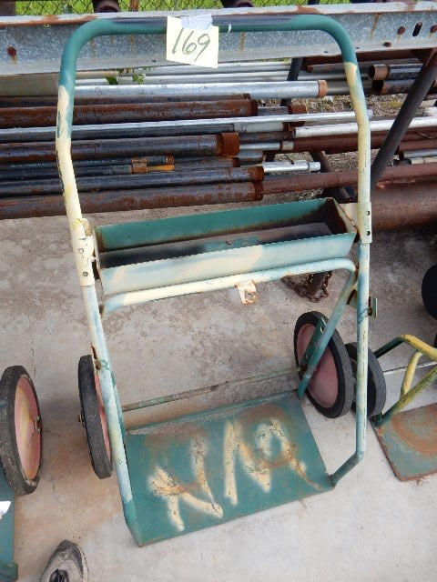 lot 169 image: Wide Stature upright Cart. Possibly for 2 tanks