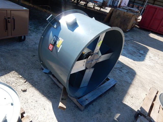 lot 268 image: COOK Large Exhaust Fan.  Baldor Motor
