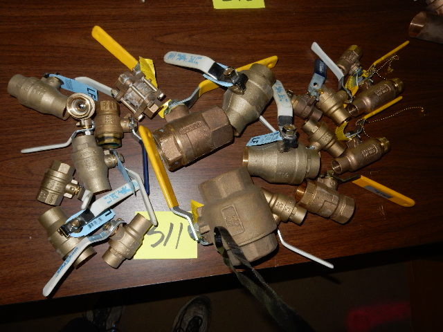 lot 311 image: Misc. Brass Valves