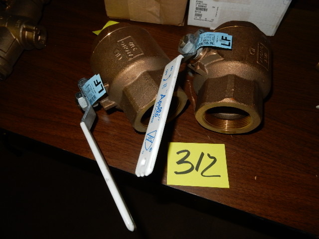 lot 312 image: 2 Apollo Lead Free Valves 212