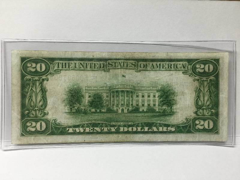 lot 21 image: 1929 $20 Federal Reserve Bank of Atlanta,GA.